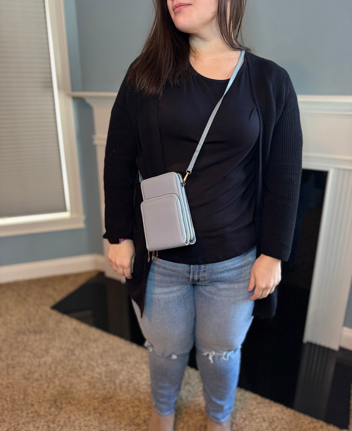 Ivy Crossbody Wallet + Purse - Black