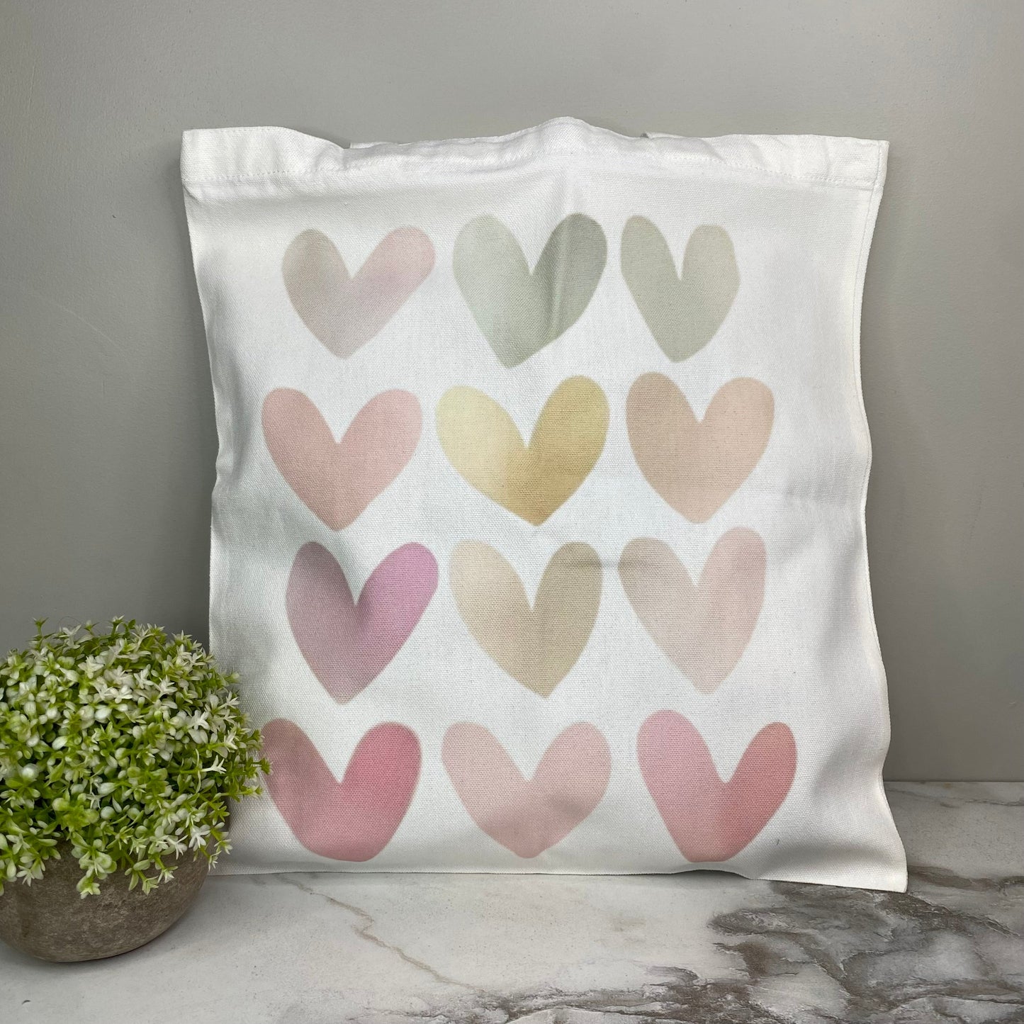 Tote Bag - Watercolor Hearts