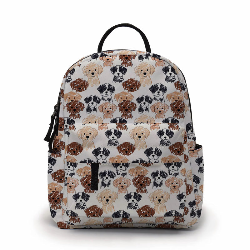 dog print mini backpack - Sketches Model:TSTIISS-1102H otbfcm2025 backpack features a faux Handmade Wooden Hackle &