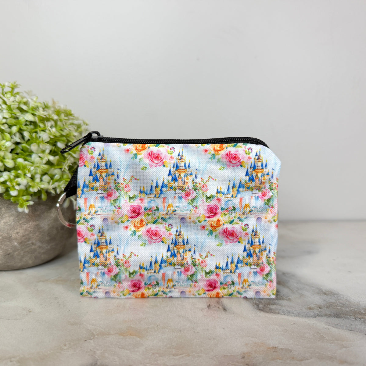 Mini Pouch - Castle Floral