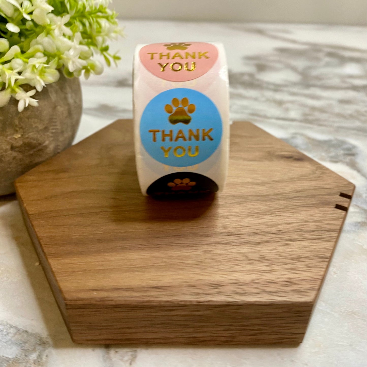 Sticker Roll - Thank You Paw Print
