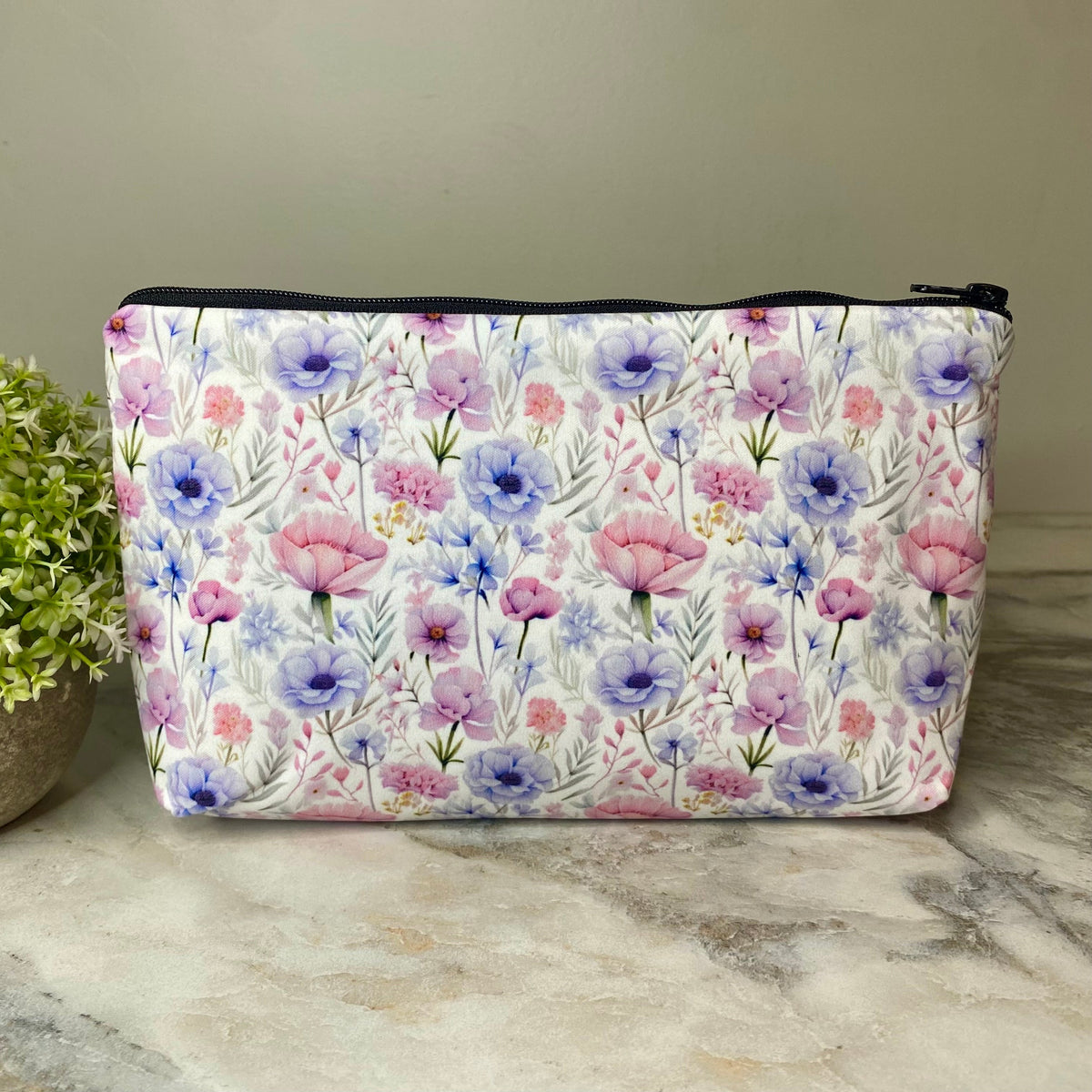Pouch - Floral Lavender Pink