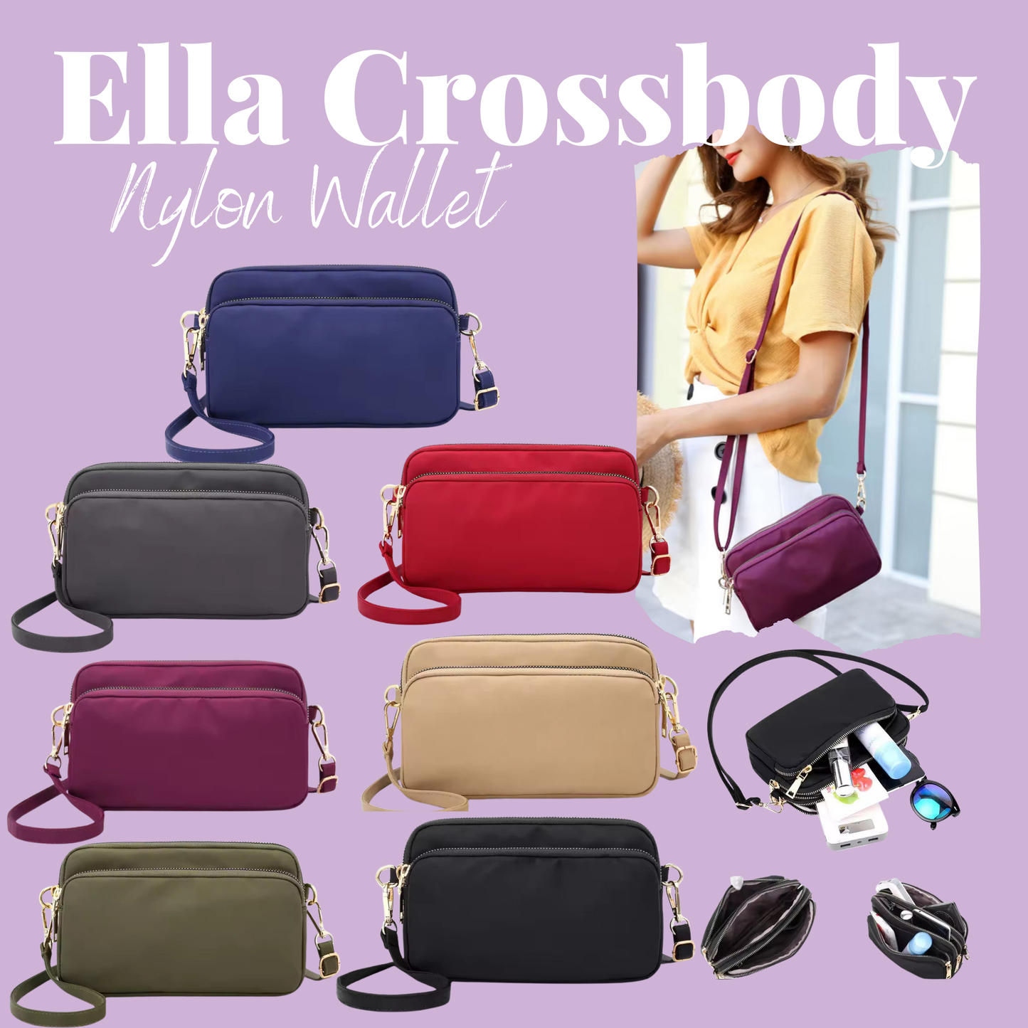 Ella Nylon Crossbody