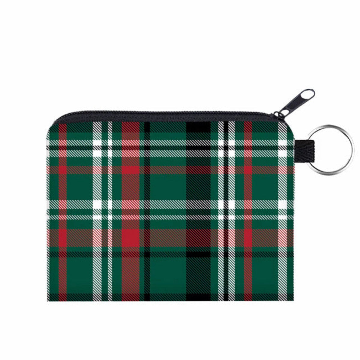 Mini Pouch - Plaid Green Stripe