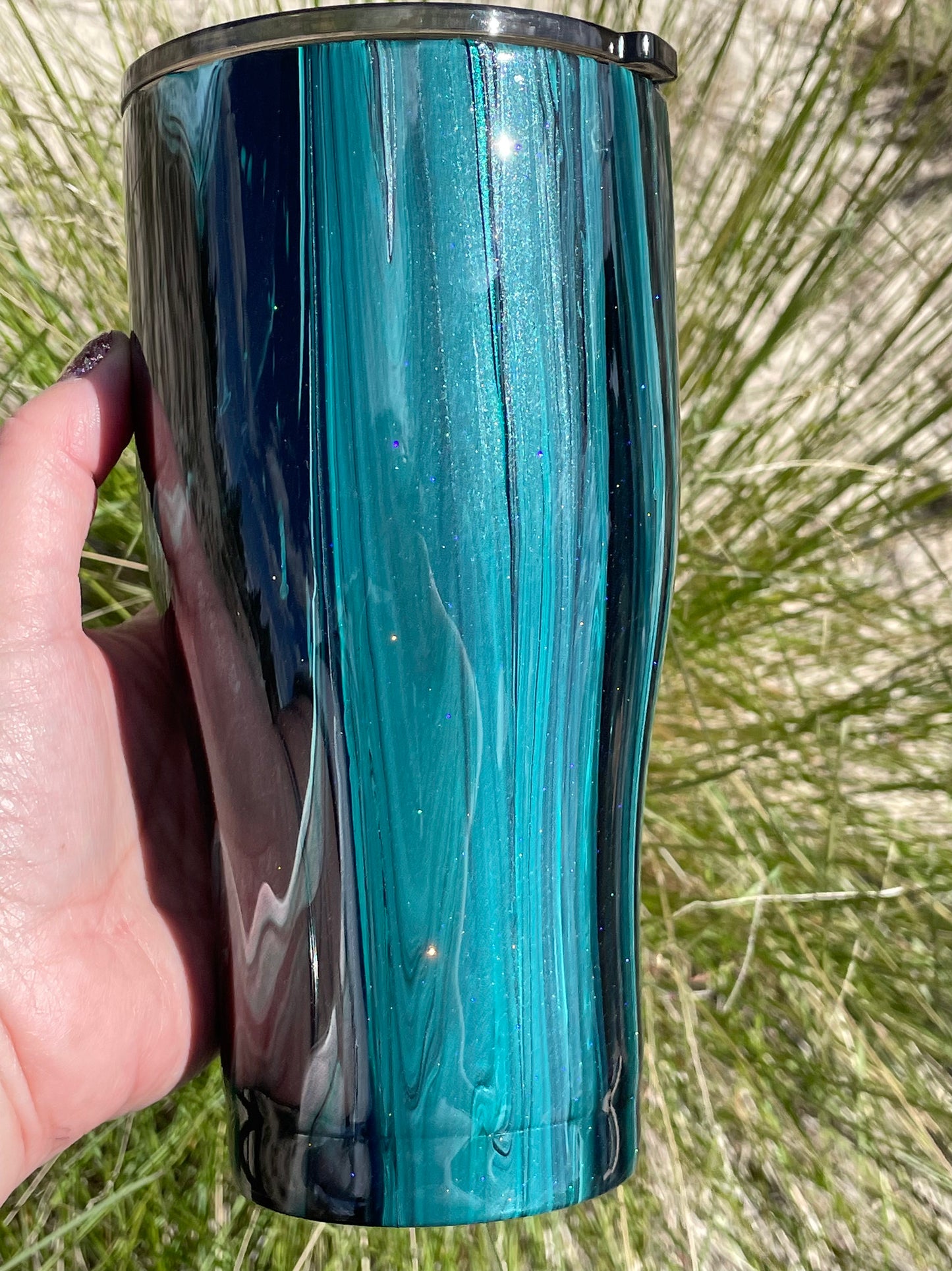 Green, Black, White, Silver Dirty Pour!