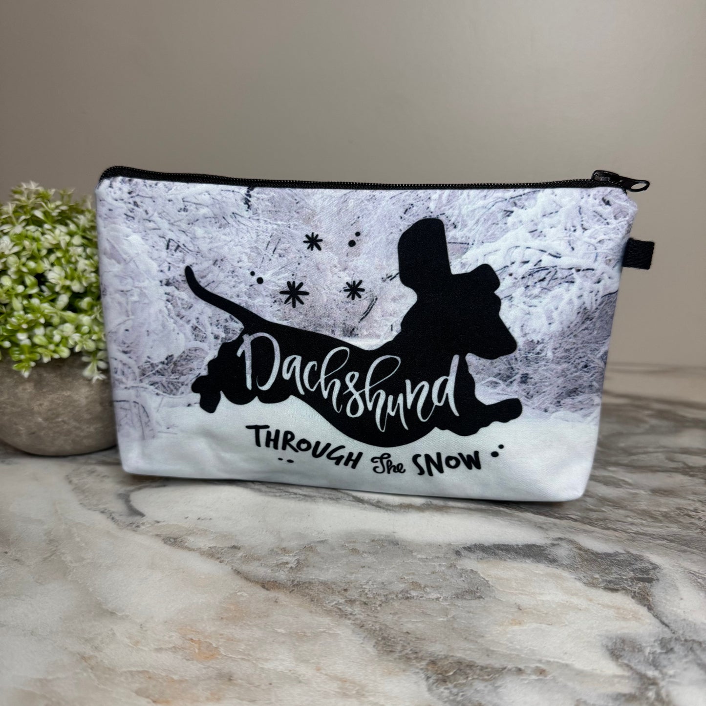 Pouch - Holiday Christmas - Dachshund Through The Snow