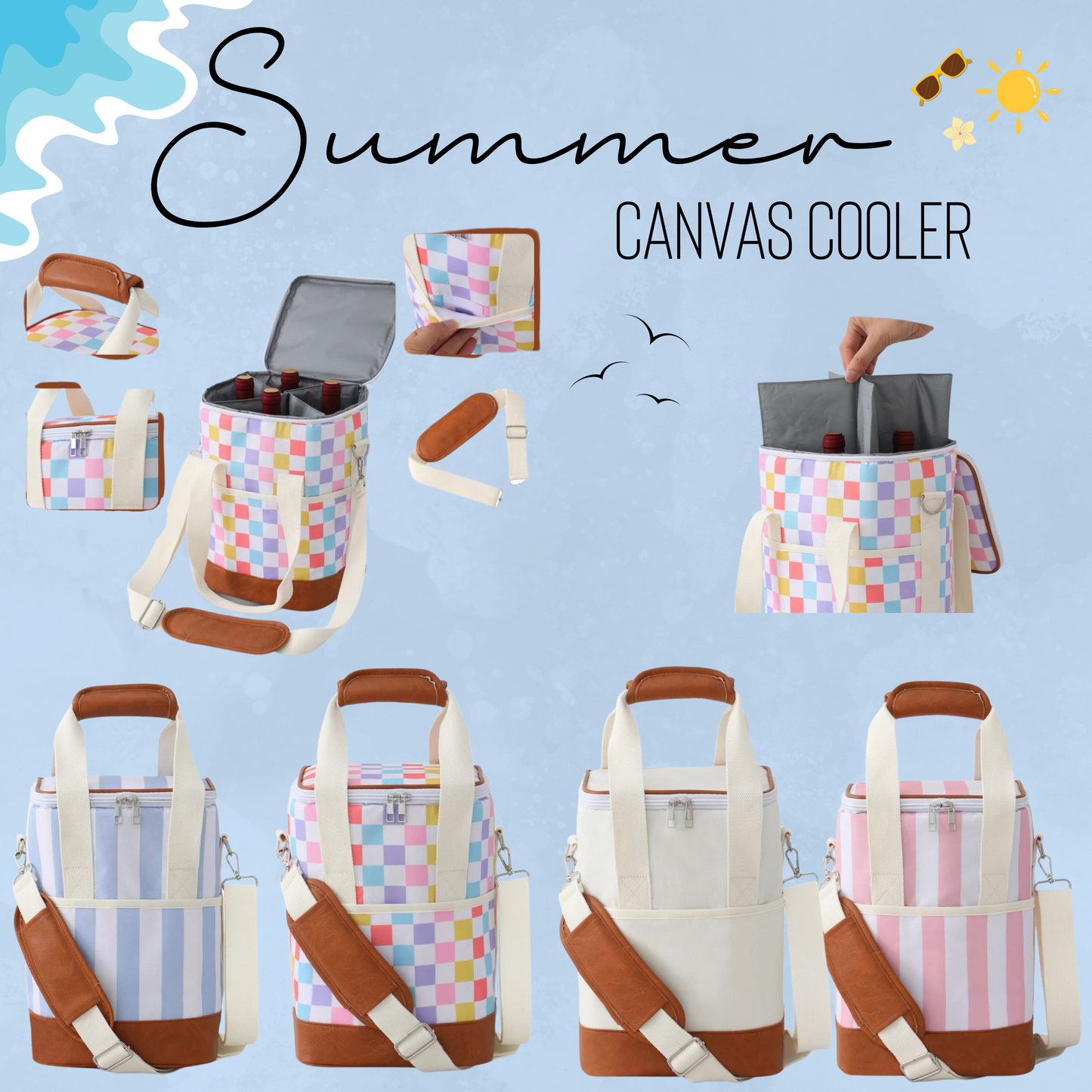 Summer - Canvas Cooler - PREORDER 4/14-4/17