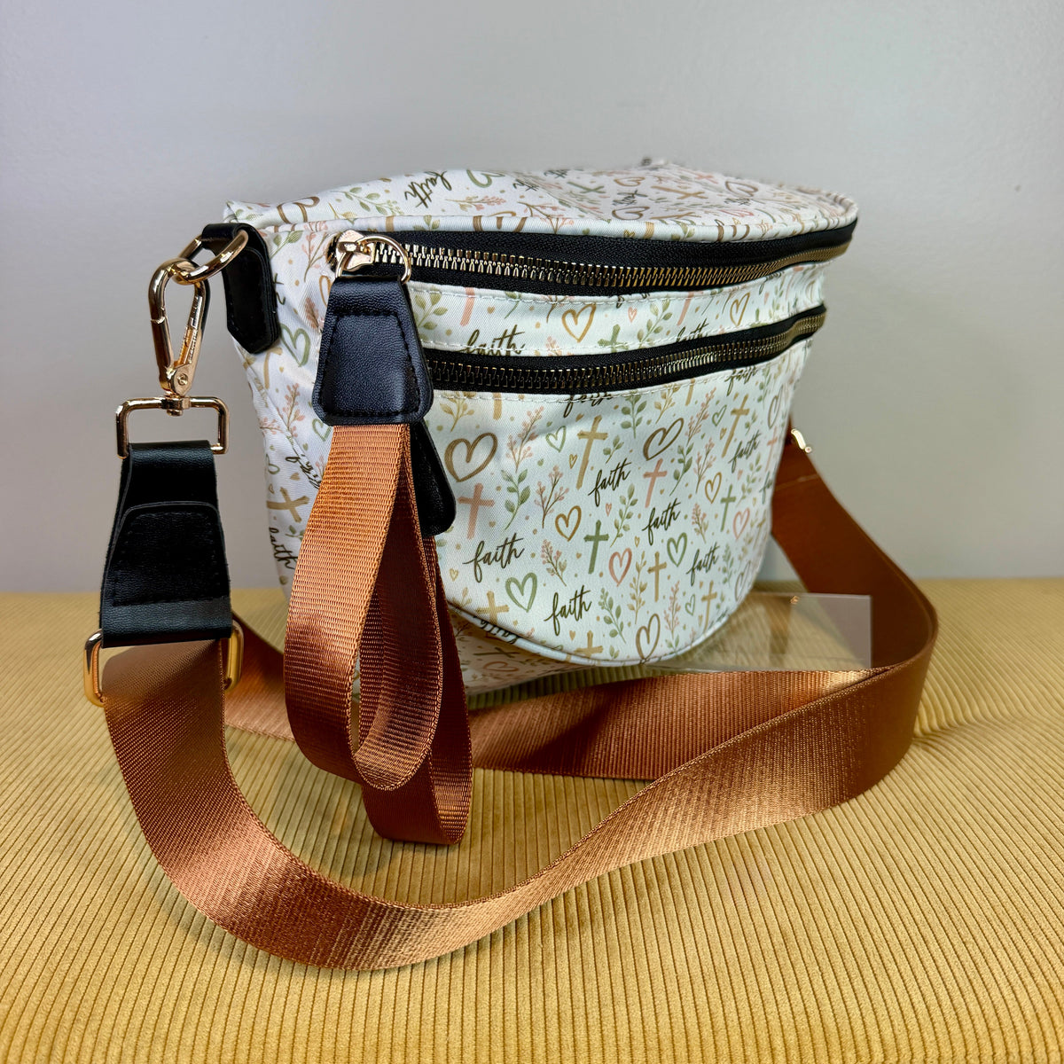 The Roni Nylon Crossbody - Religious Faith Hearts