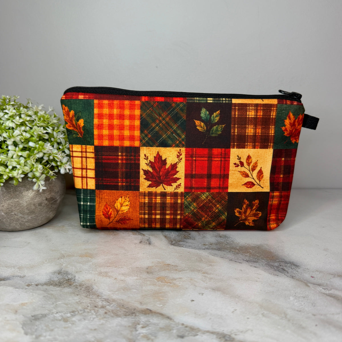 Pouch - Fall - Quilted Leaves