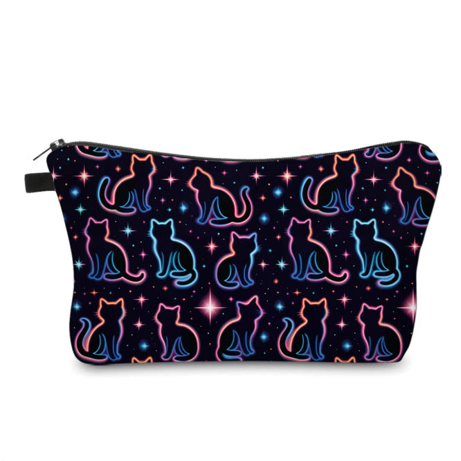 Pouch - Neon Cat Outline