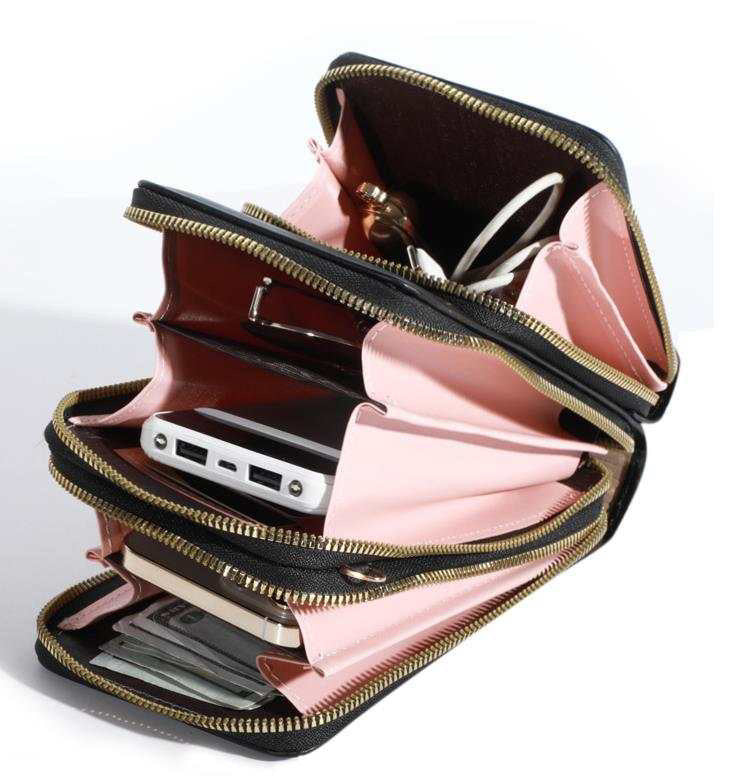 Ivy Crossbody Wallet + Purse - Black