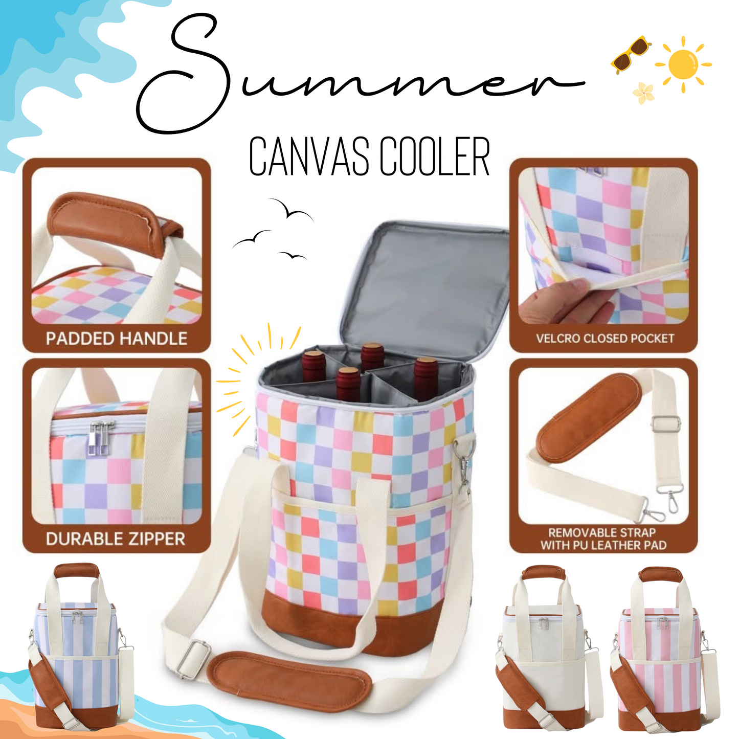 Summer - Canvas Cooler - PREORDER 4/14-4/17