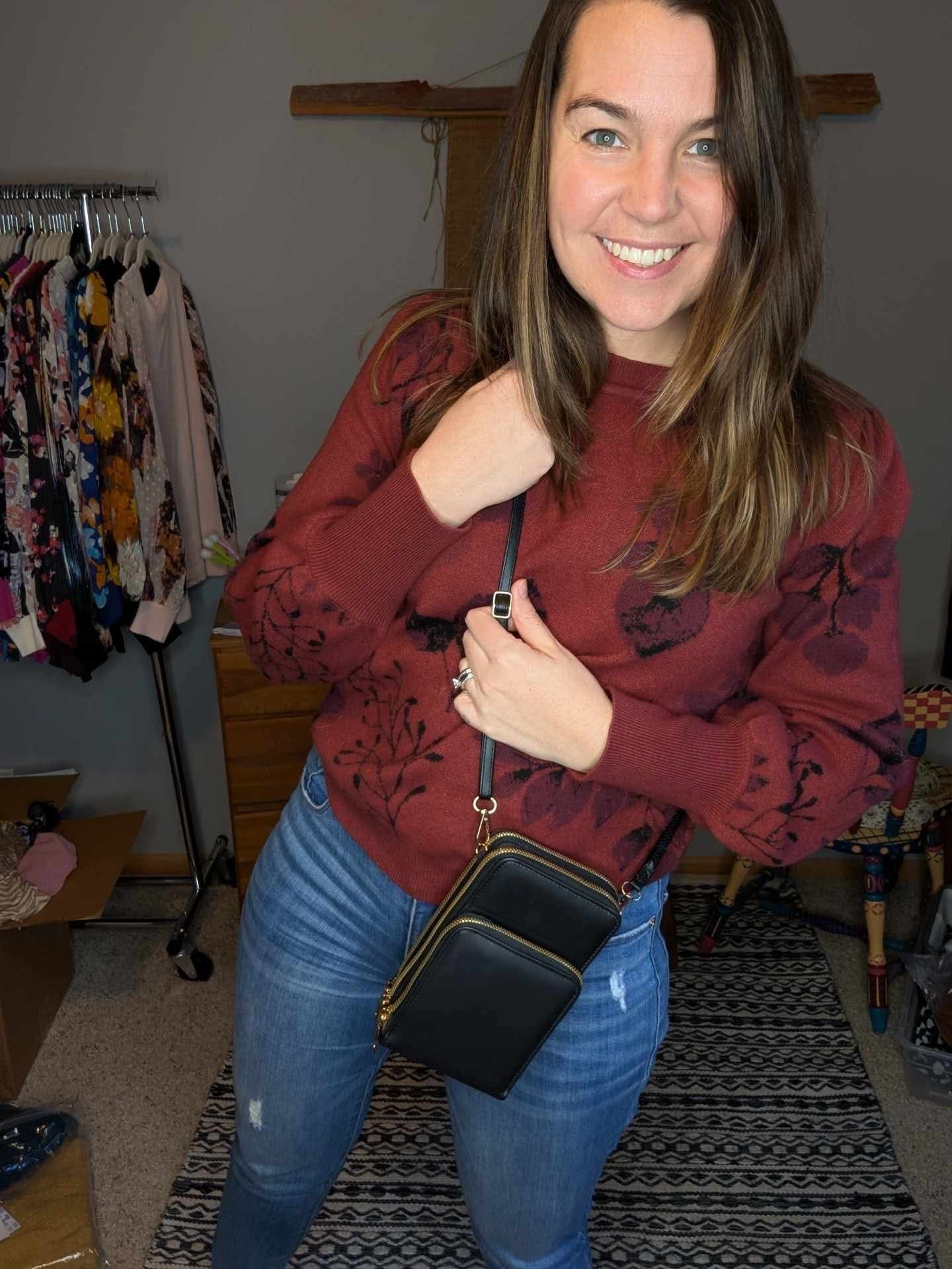 Ivy Crossbody Wallet + Purse - Black