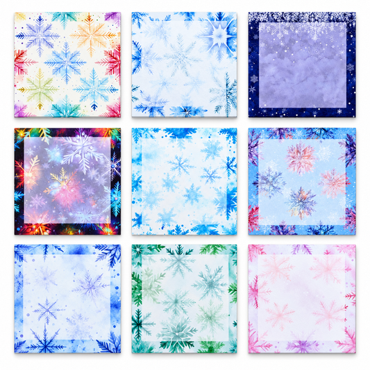 The Sticky Note Collection - Christmas Snowflake Bundle 9 Pack