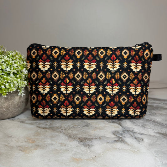 Pouch - Aztec Diamond Leaves