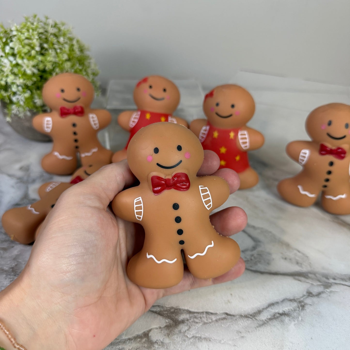 Squishy Toy - Christmas Gingerbread Man + Woman