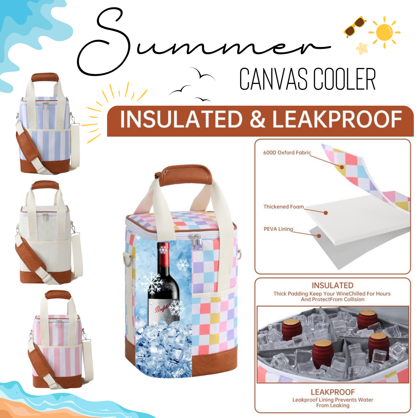 Summer - Canvas Cooler - PREORDER 4/14-4/17