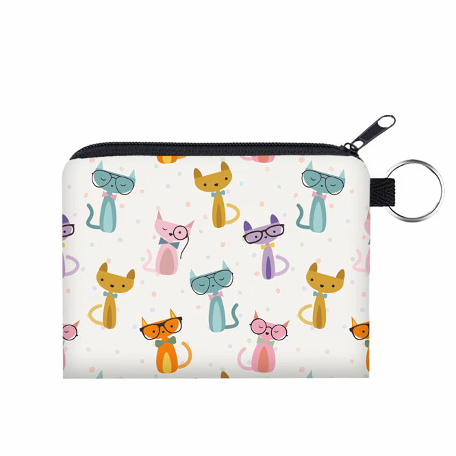 Mini Pouch - Cats Nerdy Glasses