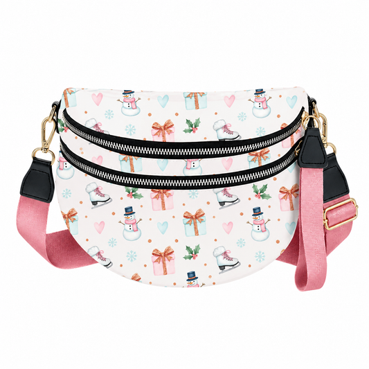 The Roni Nylon Crossbody - Christmas Snowflake Gift Ice Skate