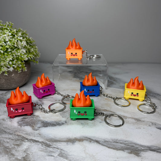 Keychain Clicker Toy - Dumpster Fire