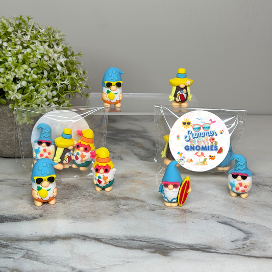 Gnome Figurines  - Summer Assortment (3 pack) - Summer Sticker