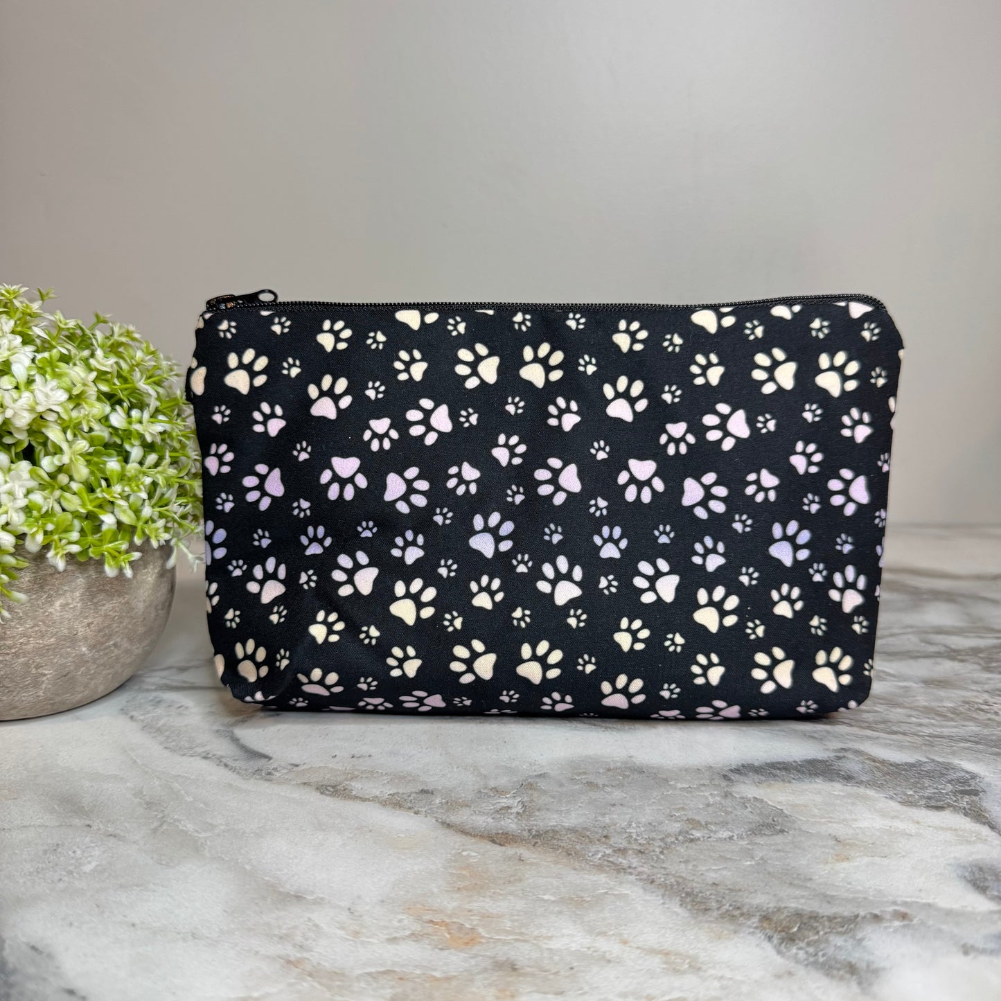 Pouch - Paw Dog Cat Pink Purple Ombre