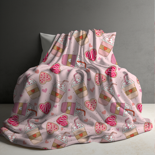 Blanket - Valentine’s Day - Coffee Hearts - PREORDER