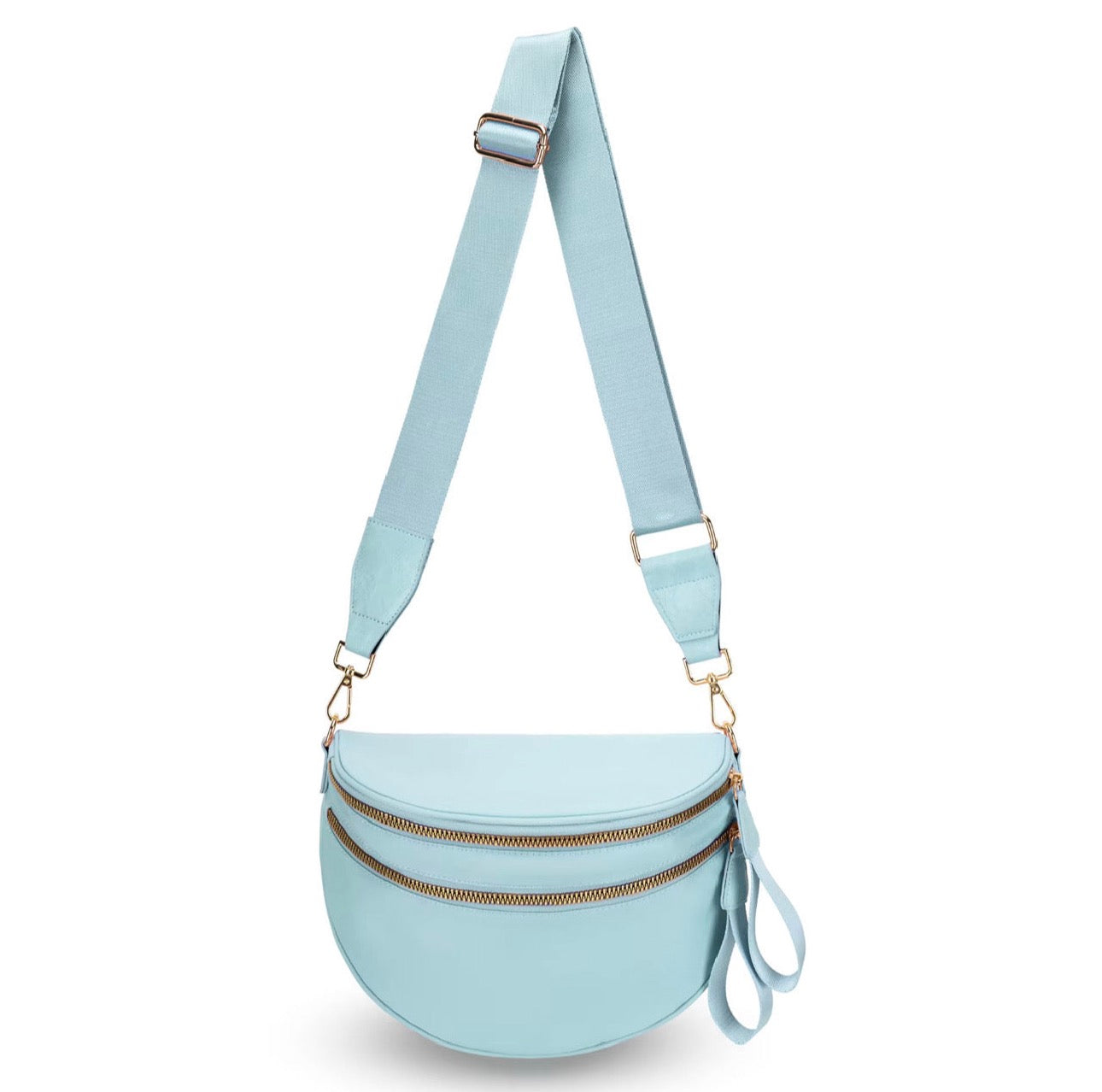The Roni Nylon Crossbody - Solid Aqua - PREORDER