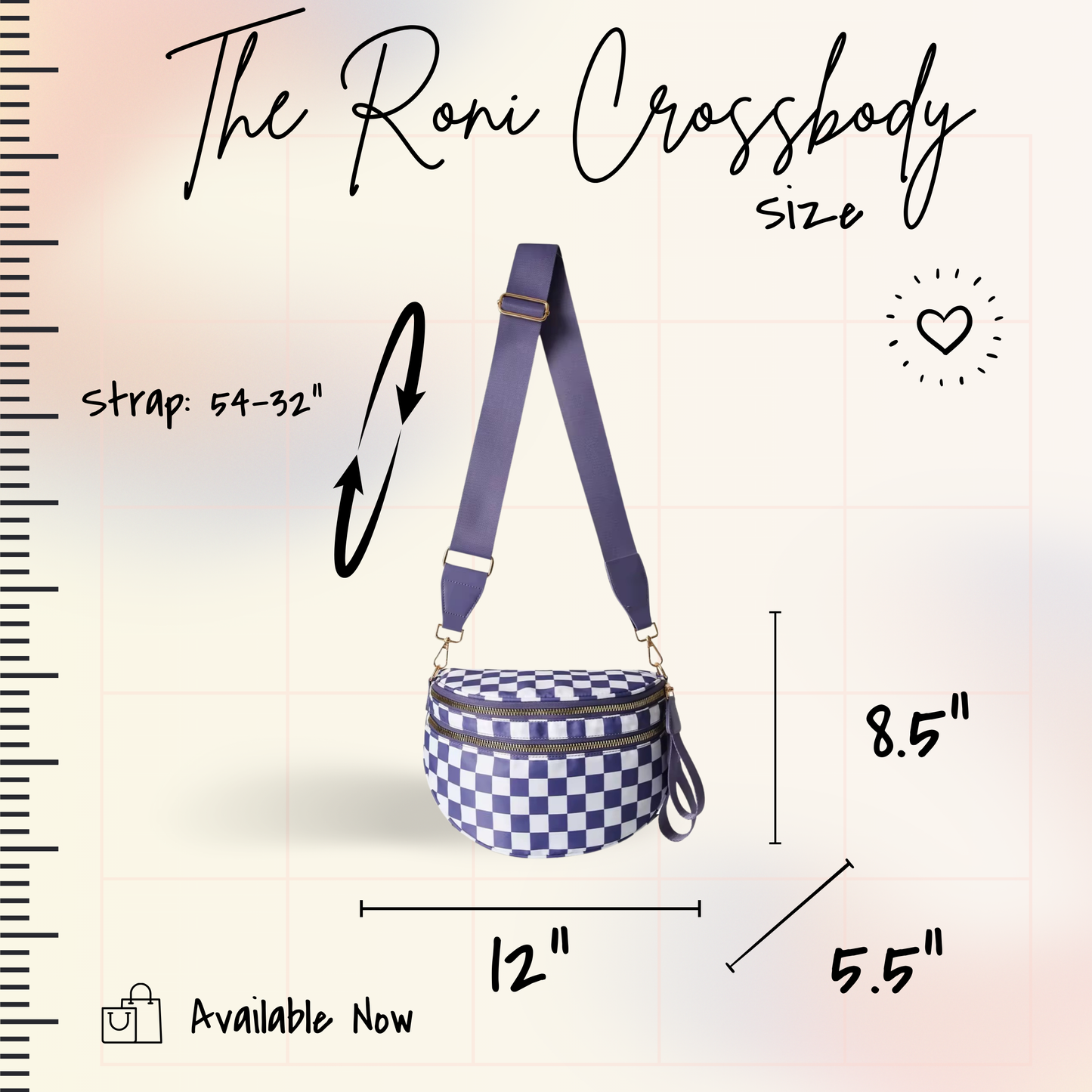 The Roni Nylon Crossbody - Houndstooth