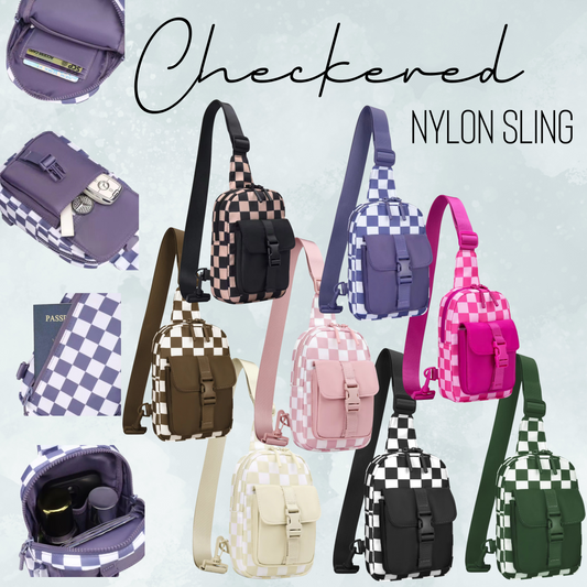 Checkered Nylon Sling - PREORDER
