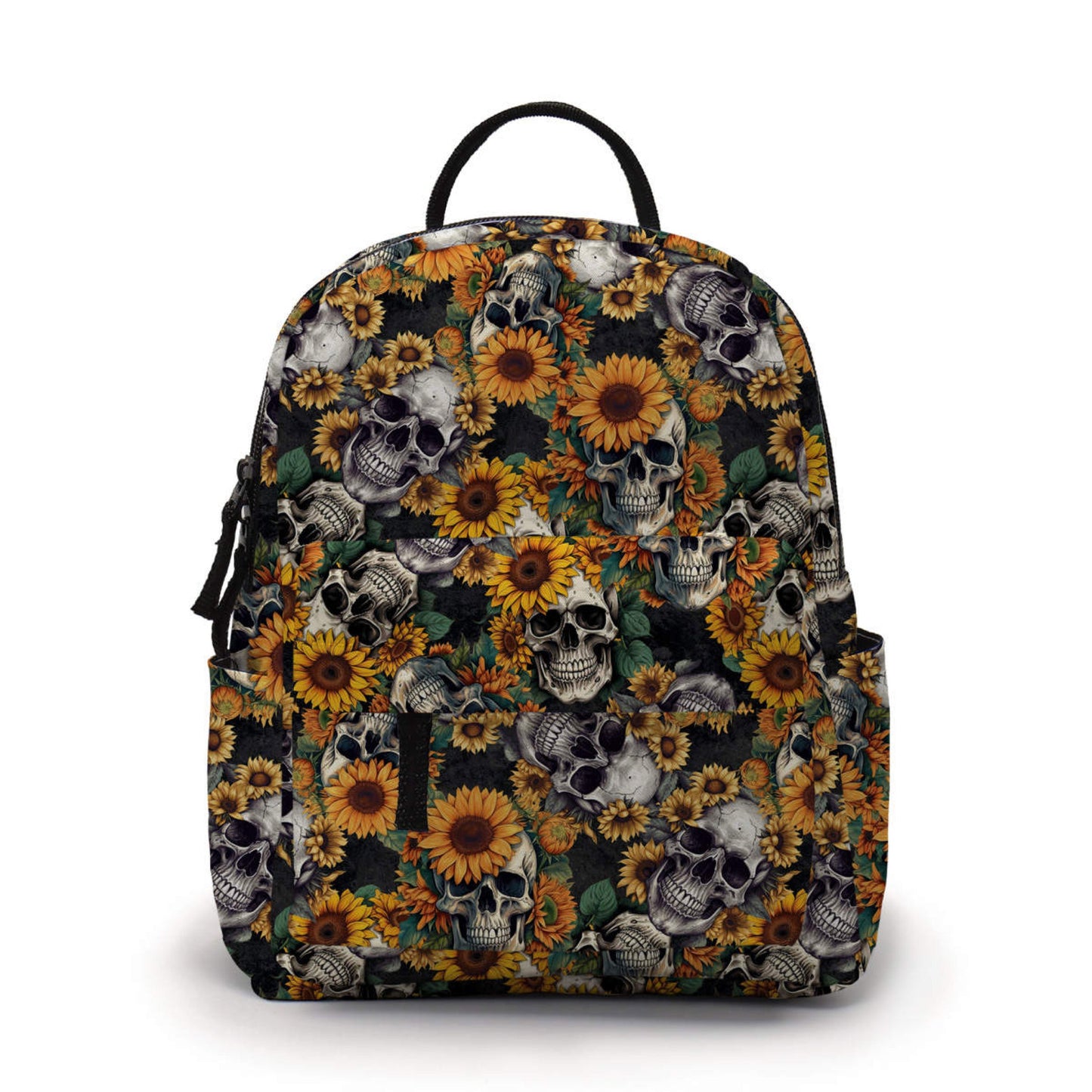 Mini Backpack - Skull Sunflower