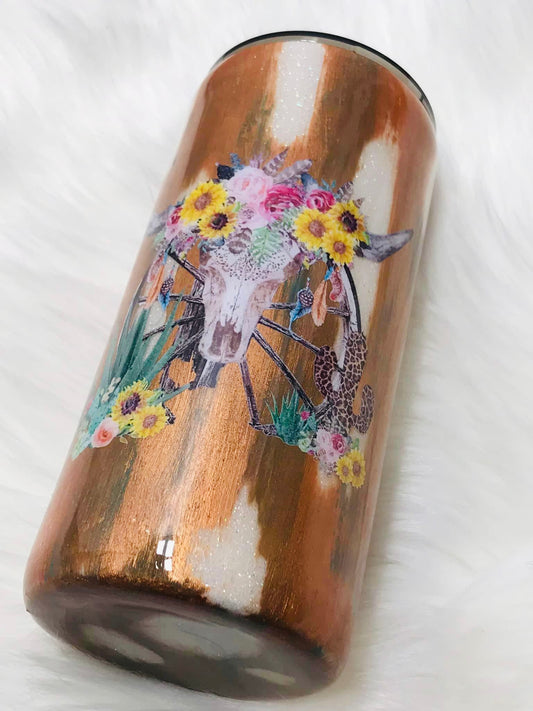 Floral Cow Skull